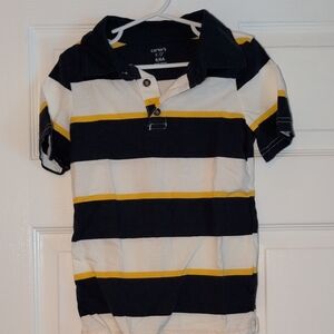Carter's Kids Polo with Navy and Yellow Stripes
